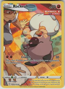 Rockruff Ultra Rare SWSH12: Silver Tempest Trainer Gallery TG07/TG30 Pokemon - Image 1