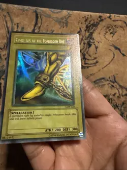 2002 YuGiOh Unlim FADED Exodia Right Leg of the Forbidden One LOB-120 MISPRINT - Image 3