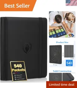 540 Card Capacity Binder - Sleek PU Trading Card Album for MTG, YuGiOh & More - Image 1