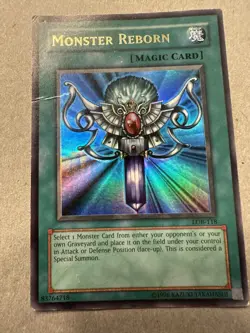 Yugioh Monster Reborn LOB-118 1996-Damaged (Details in Listing) - Image 1