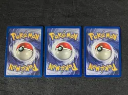 First Edition Pikachu Spark 50 HP Pokemon Jungle TCG Card 60/64 - Lot of 3 - Image 4
