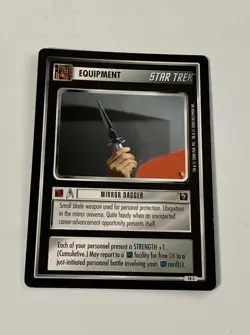 Star Trek CCG Equipment Mirror Dagger Black Boarder Card - Image 1