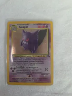 Pokemon Gengar Holo TCG Card 5/62 Fossil Rare Vintage Collectible - Image 1