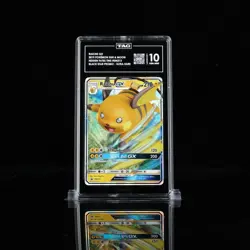 Pokemon TCG Raichu GX Black Star Promo Holo Card SM213 tag 10 - Image 1