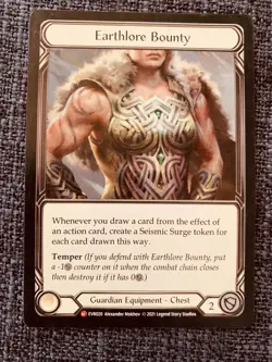 SHORT-PRINT Flesh and Blood 2021 Everfest Earthlore Bounty, Reg Card, NF - Image 1