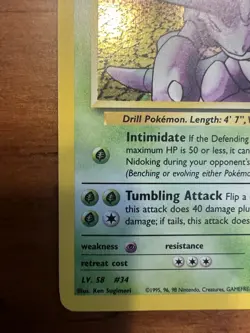 Pokemon TCG Giovanni's Nidoking Gym Challenge Holo Card 7/132 Unlimited Rare - Image 5