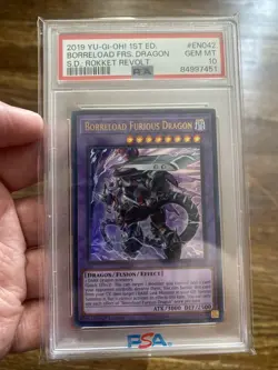 Yu-Gi-Oh Card Borreload Furious Dragon SDRR-EN042 Ultra Rare 1st Ed PSA 10 - Image 1