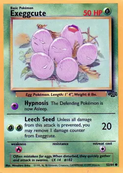 Pokemon Exeggcute Card Jungle Set 52/64 - Image 1