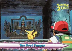 Pokemon The First Temple Card Blue Logo The Movie 2000 - Image 1