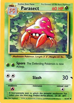 Pokemon Parasect Card 41/64 1st Edition Jungle - Image 1