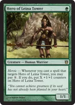 1 x Hero of Leina Tower - Foil - Born of the Gods - Light Play - MTG - Image 1