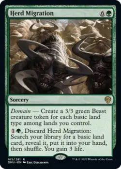 1x Herd Migration - Foil NM-Mint, English Dominaria United MTG Magic - Image 1