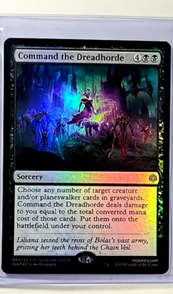 2019 MTG Magic The Gathering WAR War of the Spark Foil 82 Command the Dreadhorde - Image 1