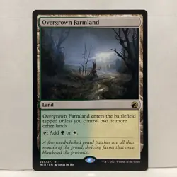 MTG Overgrown Farmland Magic: The Gathering Innistrad: Midnight Hunt Rare #265 - Image 1