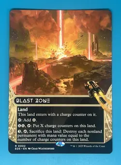 Mtg Blast Zone (0002) - Borderless -Edge of Eternities: Stellar Sight - Image 1