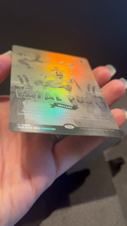 MTG *FOIL/Black and White*-Fatal Push-Secret Lair x Twisted Toons SET:SLD #884 - Image 2