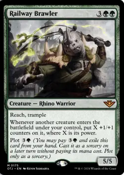 Railway Brawler (175) M Outlaws of Thunder Junction NM MTG - Image 1
