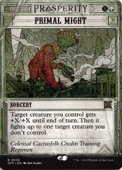 Primal Might (32) R Outlaws of Thunder Junction: Breaking News NM MTG - Image 1