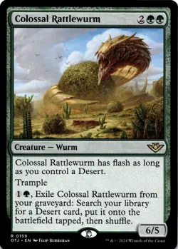 Colossal Rattlewurm (159) R Outlaws of Thunder Junction NM MTG - Image 1