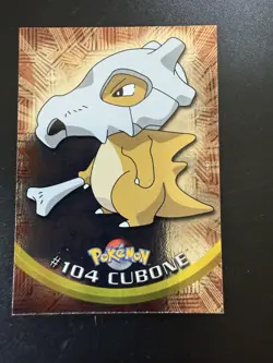 2000 Topps Pokemon TV Animation Edition Series 2 Cubone #104 Blue logo LP - Image 1