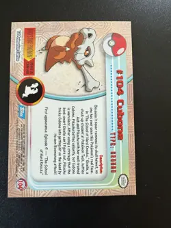 2000 Topps Pokemon TV Animation Edition Series 2 Cubone #104 Blue logo LP - Image 2