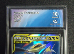 2019 POKEMON Garchomp & Giratina GX 32/54 Tag Team Double Rare AURA GEM MINT 10 - Image 2