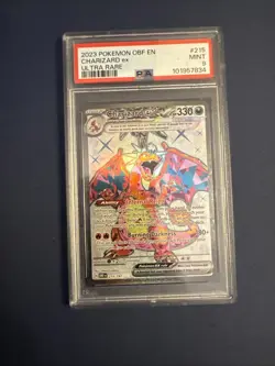 Charizard ex 215/197 Obsidian Flames ULTRA RARE Pokemon TCG PSA 9 MINT - Image 1