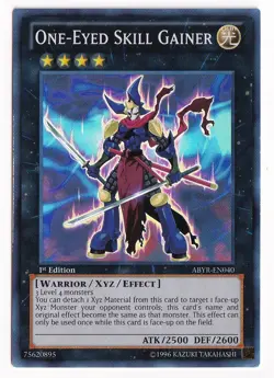 Yugioh- 1X One-Eyed Skill Gainer - Super Rare - 1st Edition - ABYR-EN040 - NM - Image 1