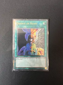 YUGIOH CHANGE OF HEART QUARTER CENTURY SECRET RARE RA01-EN050 NM - Image 1