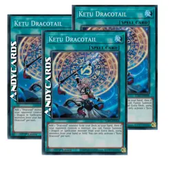 KETU DRACOTAIL 3x • (Ketu Dracocoda) • Super R • JUSH EN008 • 1Ed • Yugioh! - Image 1