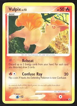 Vulpix 102/127 Platinum Non Holo 2009 Pokemon Card - Image 1
