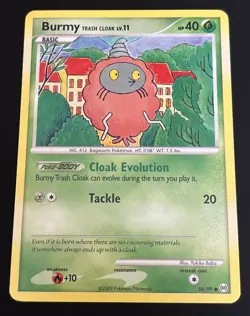 Pokemon TCG Burmy Trash Cloak Rare Card 58/99 Arceus 2009 - NM - Image 1