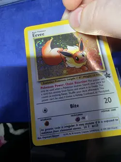 Eevee Promo 11 NM/LP -Vintage Holo Pokemon Card - Black Star Promo SWIRL - Image 1