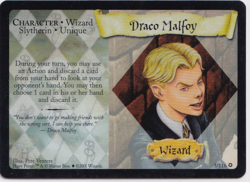 Draco Malfoy Foil card 3/116 Harry Potter 2001 Wizards - Image 1