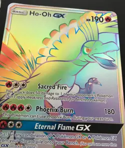 Ho-oh GX JUMBO SM80 PROMO Oversized Pokemon Card Shiny ULTRA RARE HOLO Exc - Image 3