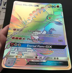 Ho-oh GX JUMBO SM80 PROMO Oversized Pokemon Card Shiny ULTRA RARE HOLO Exc - Image 4