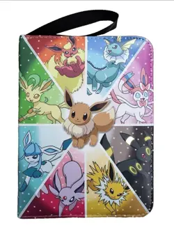 Eevee Pokemon Trading Card Binder Holder Case Album Book 50 Sheets TCG 400-Slot - Image 1