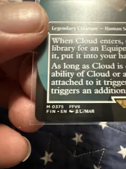 Final Fantasy Cloud Midgar Mercenary Borderless Card #375 Regular Non-Foil - Image 5
