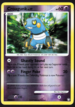 Croagunk 78/123 Reverse Holo Mysterious Treasures Pokemon TCG Card NM - Image 1