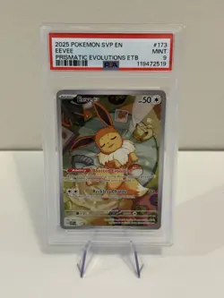 PSA 9 Eevee SVP 173 Prismatic Evolutions ETB Promo PRE Pokemon Card - Image 1