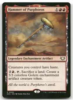 Hammer of Purphoros 88 MTG Commander: Edge of Eternities R NM - Image 1