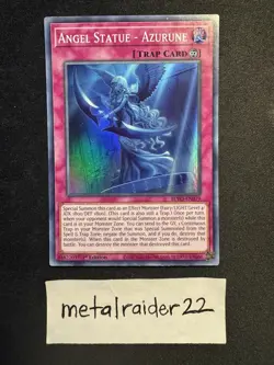 Yugioh Angel Statue - Azurune BLVO-EN079 Super Rare Near Mint 1st Edition - Image 1