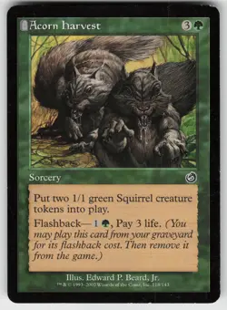 MTG Torment #118 Acorn Harvest Moderately played tcg - Image 1