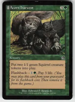 MTG Torment #118 Acorn Harvest Moderately played tcg - Image 1