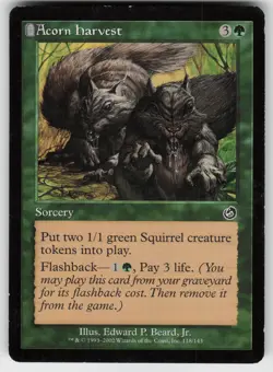 MTG Torment #118 Acorn Harvest Moderately played tcg - Image 1