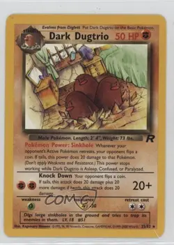 Dark Dugtrio Pokemon Team Rocket #23 2000 e9b - Image 1