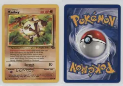 Mankey Pokemon Jungle #55 1999 e9b - Image 3