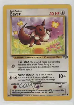 Eevee Pokemon Jungle #51 1999 e9b - Image 1