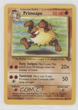 Primeape Pokemon Jungle #43 1999 e9b - Image 1