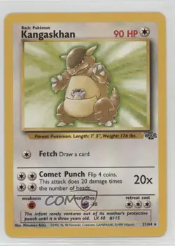 Kangaskhan Pokemon Jungle #21 1999 e9b - Image 1